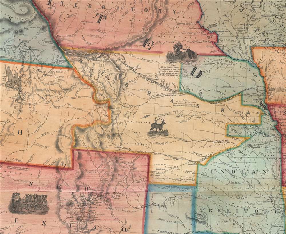 Colton's map of the United States of America, the British provinces, Mexico and the West Indies. Showing the country from the Atlantic to the Pacific Ocean. - Alternate View 1