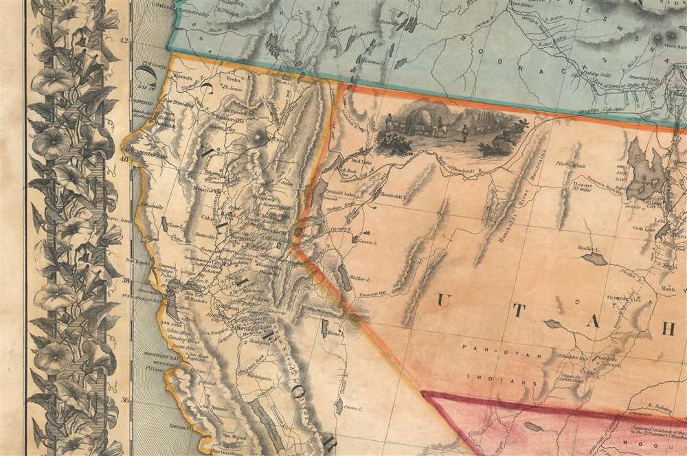 Colton's map of the United States of America, the British provinces, Mexico and the West Indies. Showing the country from the Atlantic to the Pacific Ocean. - Alternate View 3