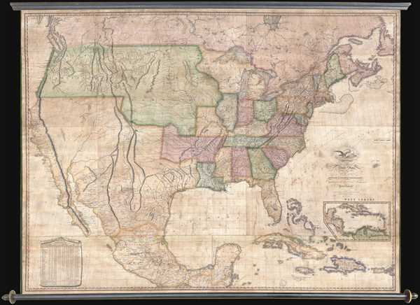 Map of the United States with the Contiguous British & Spanish Possessions Compiled from the latest & best authorities by John Melish . . . Improved to 1822. - Main View
