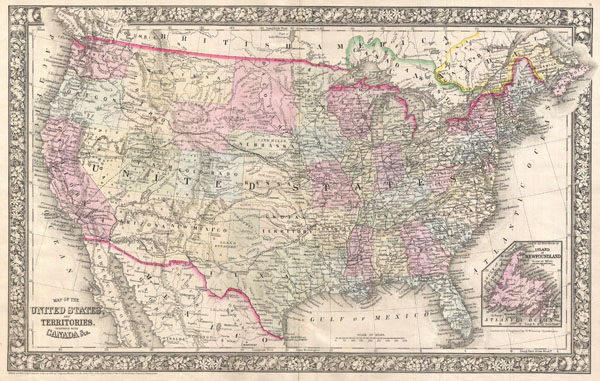Map of the United States, and Territories, together with Canada & c. - Main View