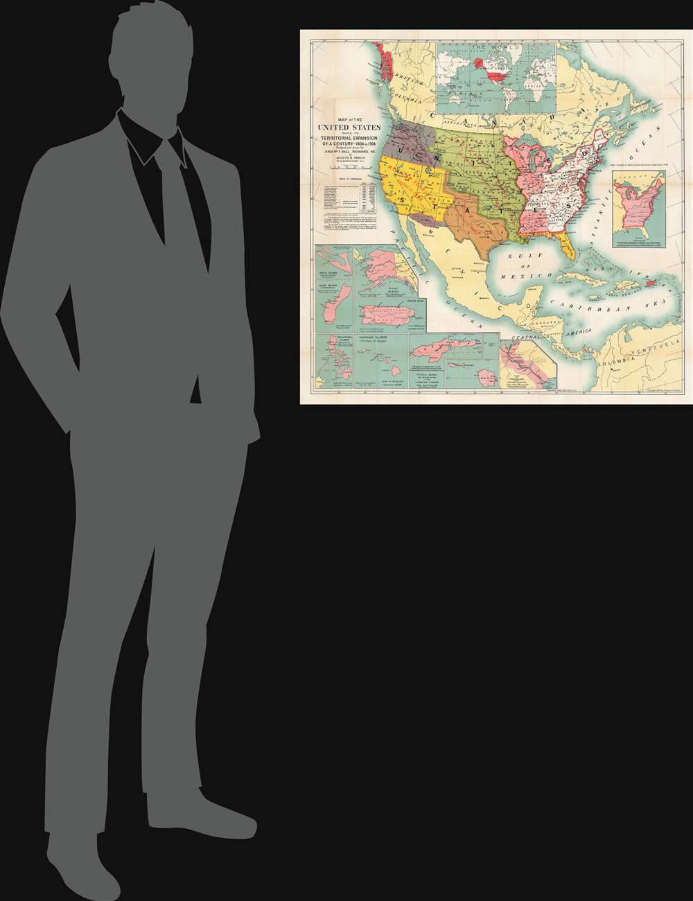 Map of the United States Showing the Territorial Expansion of a Century - 1804 - 1904. - Alternate View 1