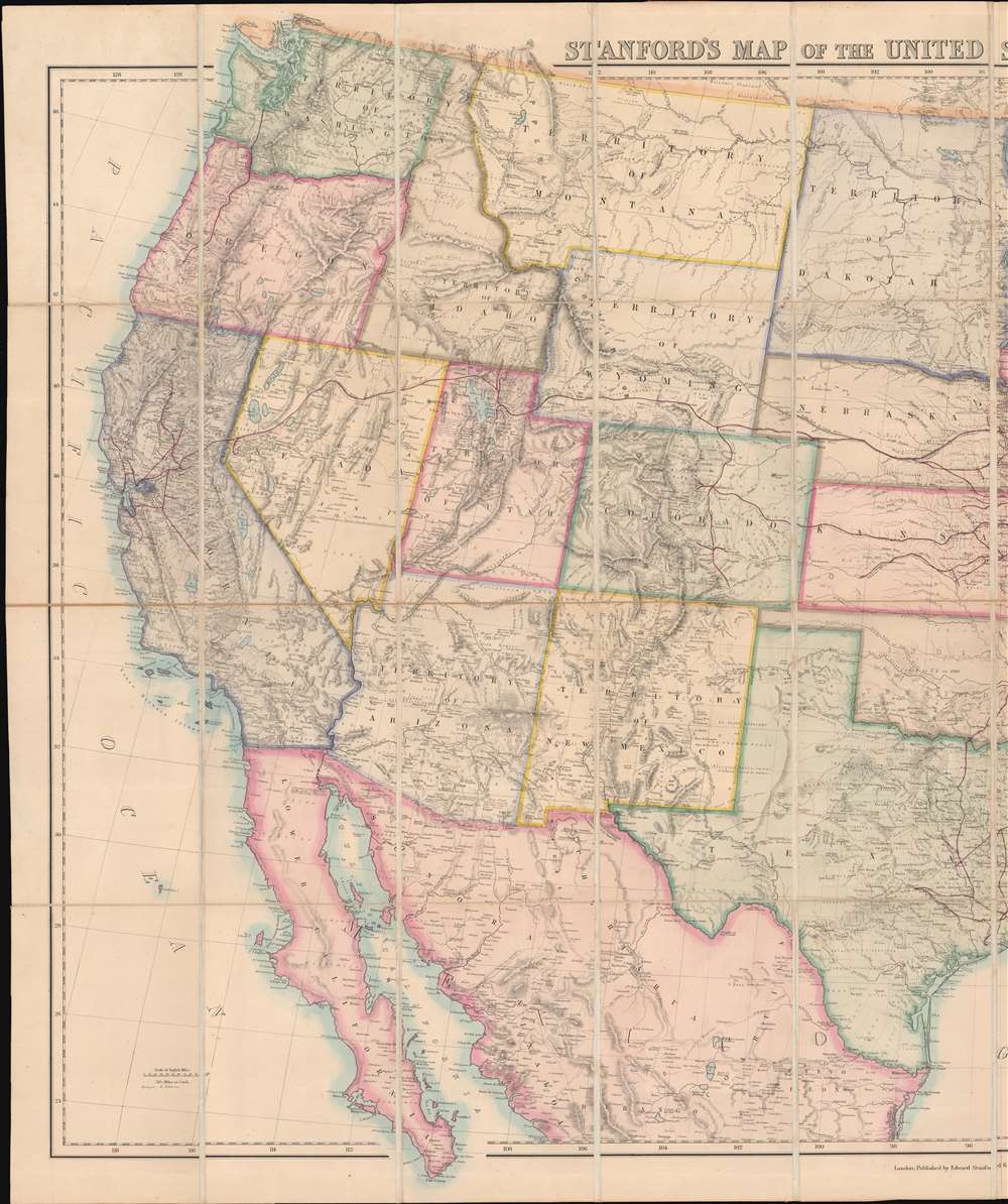 Stanford's Map of the United States and part of the Dominion of Canada. - Alternate View 3