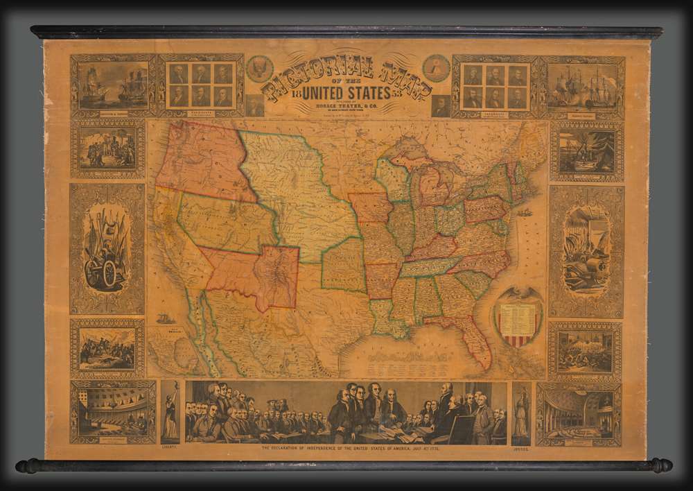 Pictorial Map of the United States.: Geographicus Rare Antique Maps