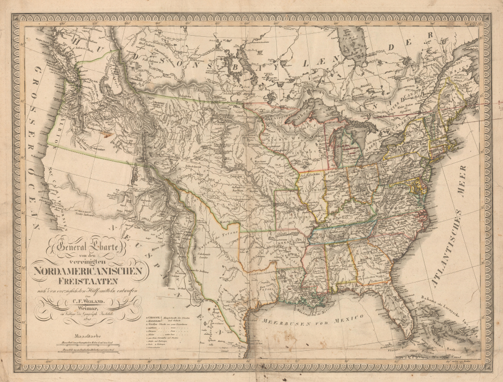 1821 Weiland Map of the United States (Mexican Province of Texas)