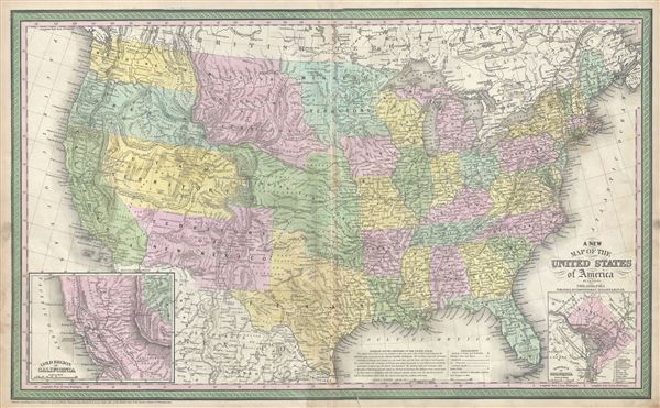 A New Map of the United States of America. - Main View