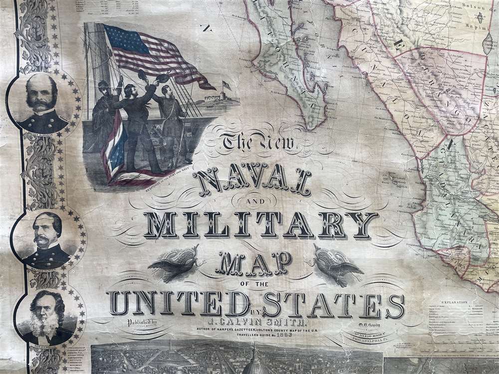 The New Naval and Military Map of the United States. - Alternate View 3