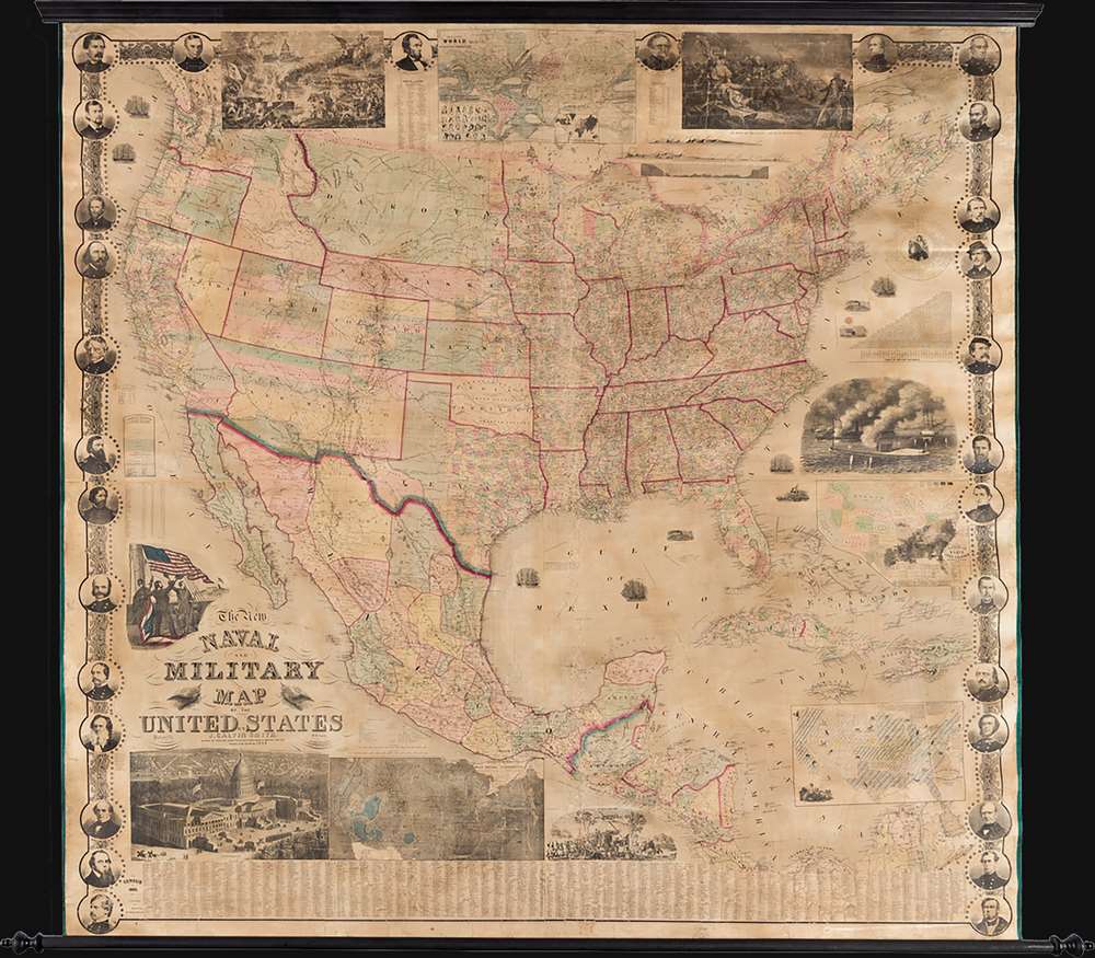 The New Naval and Military Map of the United States. - Main View