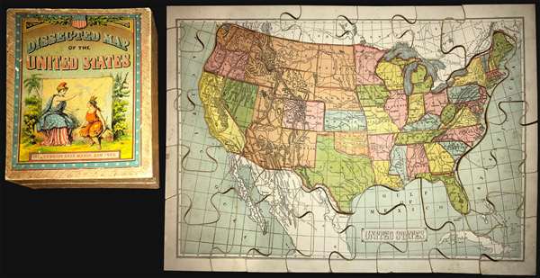Dissected Map of the United States. - Main View