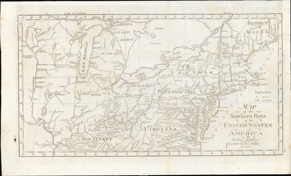 Map of the Northern Parts of the United States of America. - Main View