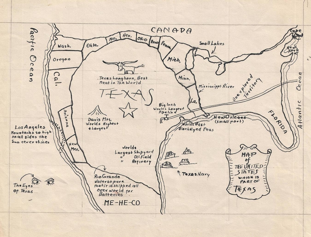 Map of the United States which is Part of Texas. - Main View