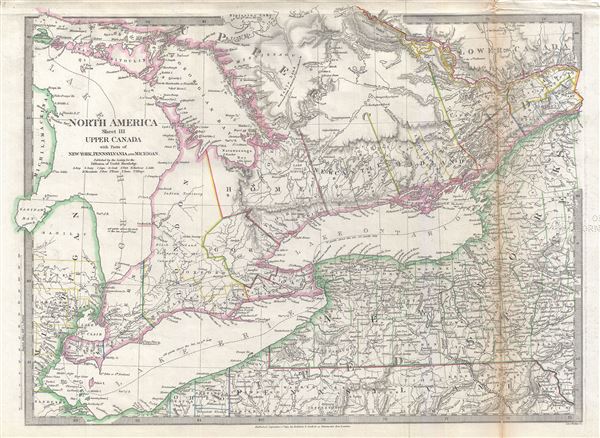 North America Sheet III Upper Canada with Parts of New York, Pennsylvania and Michigan. - Main View