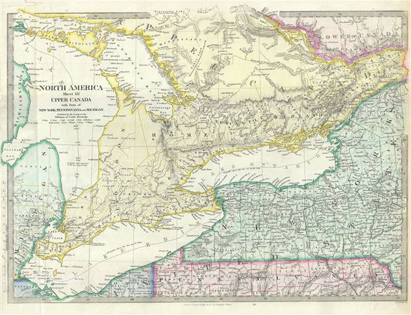 North America Sheet III Upper Canada with Parts of New-York, Pennsylvania and Michigan. - Main View