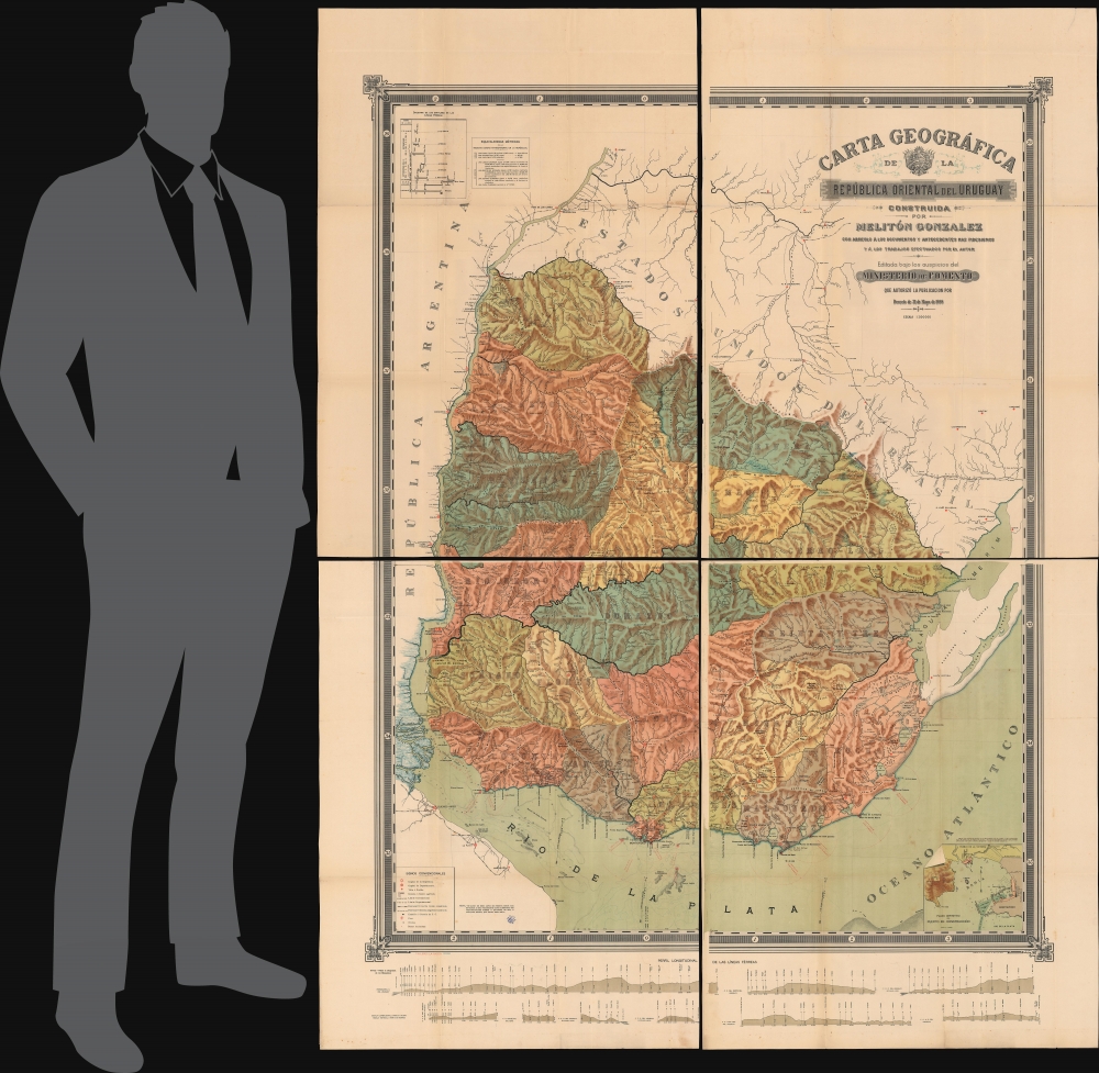 Carta Geográfica de República Oriental del Uruguay. - Alternate View 1