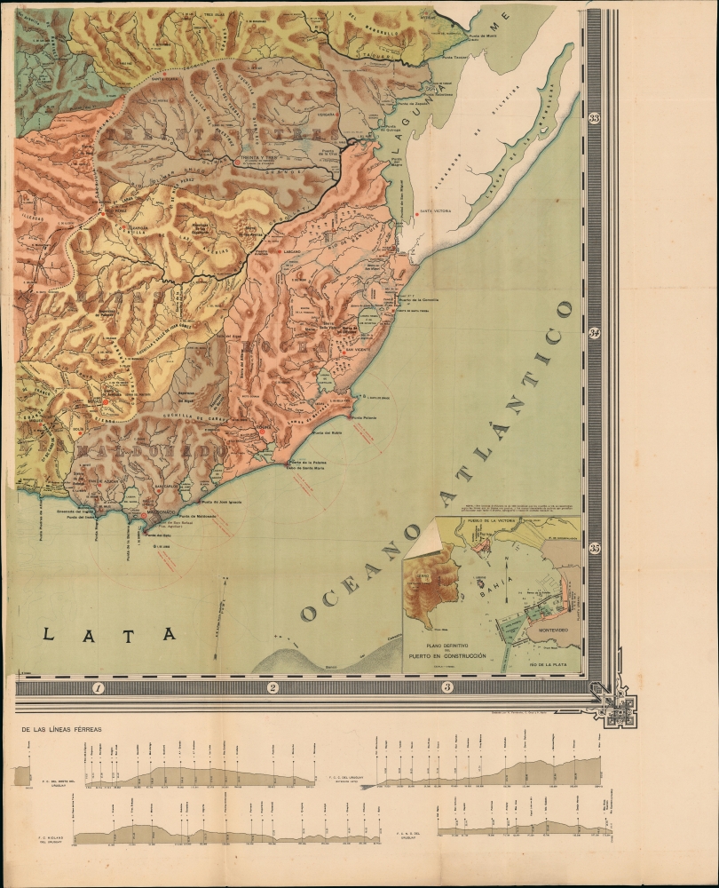 Carta Geográfica de República Oriental del Uruguay. - Alternate View 4