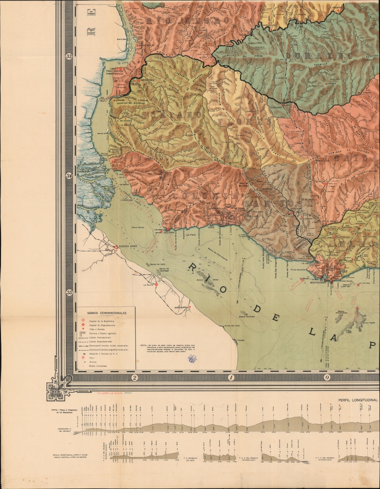 Carta Geográfica de República Oriental del Uruguay. - Alternate View 5