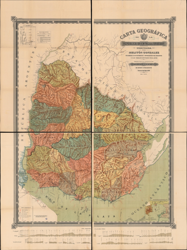 Carta Geográfica de República Oriental del Uruguay. - Main View
