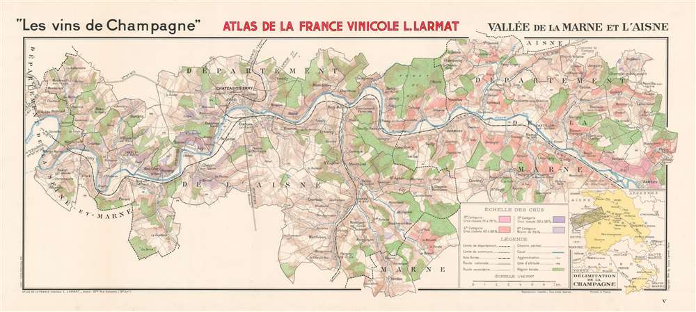 'Les vins de Champagne' Vallée de la Marne et l'Aisne. - Main View