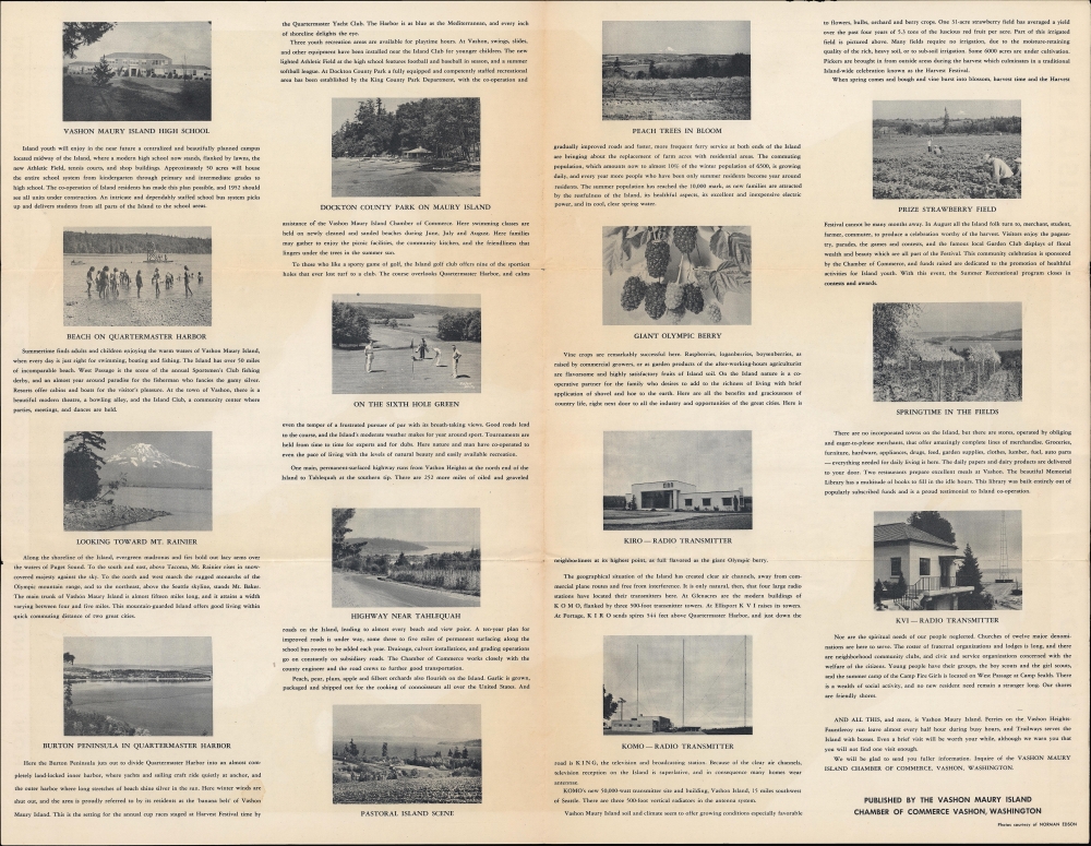 Illustrated Map of Vashon-Maury Island. - Alternate View 1