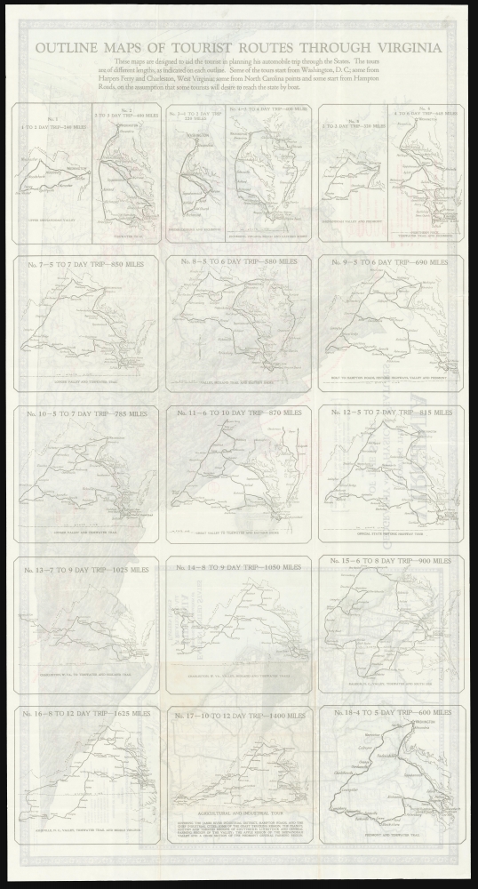 Virginia Showing the Geography and Physical Features of the State. - Alternate View 2