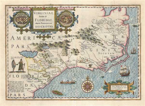 Virginiae Item et Floridae Americae Provinciarum, nova Descriptio. - Main View