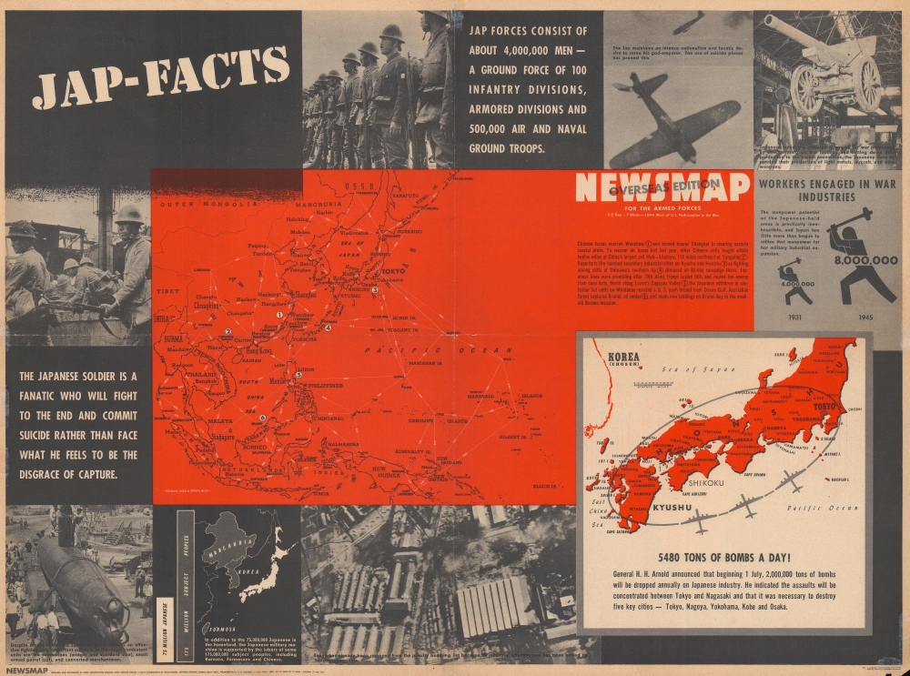 NEWSMAP Overseas Edition For the Armed Forces. V-E Day + 7 Weeks - 184th Week of U.S. Participation in the War. Monday, 2 July 1945. Week of 12 June to 19 June. Vol. IV No 10F. - Alternate View 1