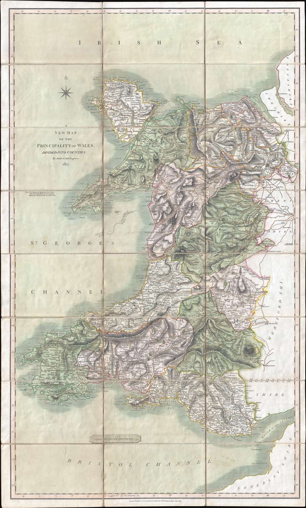 A New Map of the Principality of Wales. Divided into Counties. - Main View