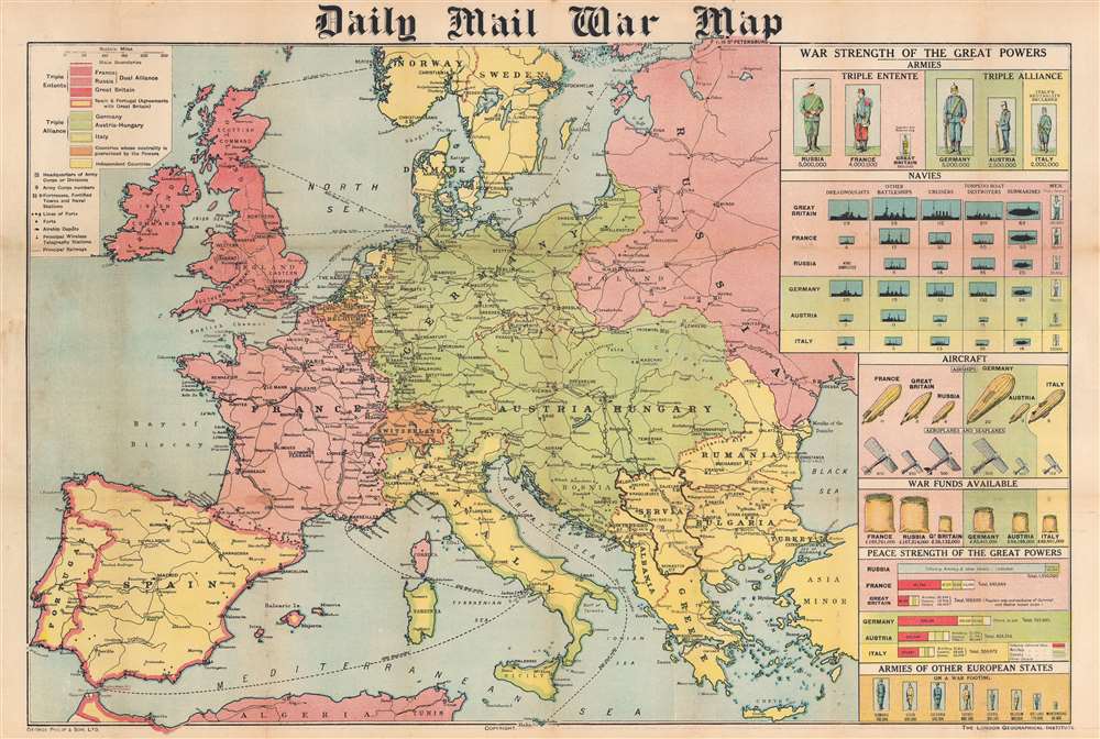 Daily Mail War Map. - Main View
