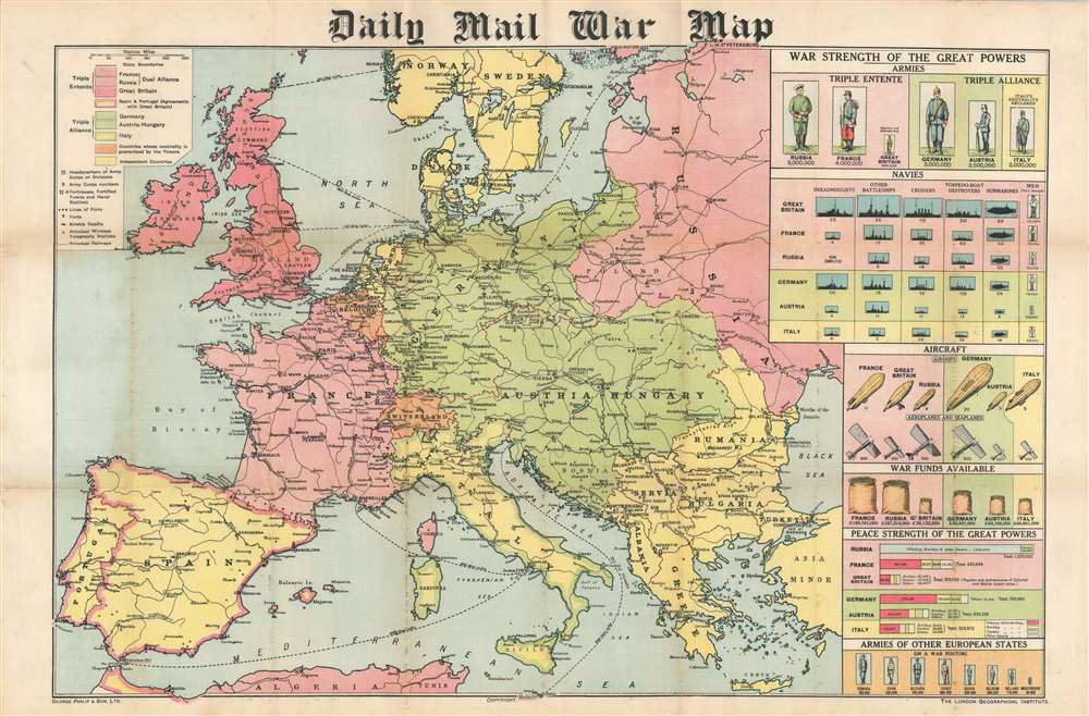 Daily Mail War Map. - Main View