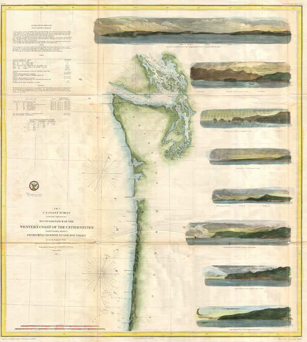 (J No. 7) Reconnaissance of the Western Coast of the United States (Northern Sheet) from Umpquah River to the Boundary. - Main View