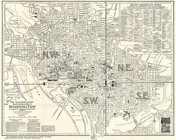 The 'Standard Guide' Ready Reference Map of Washington to accompany the 'Washington Standard Guide'. - Main View