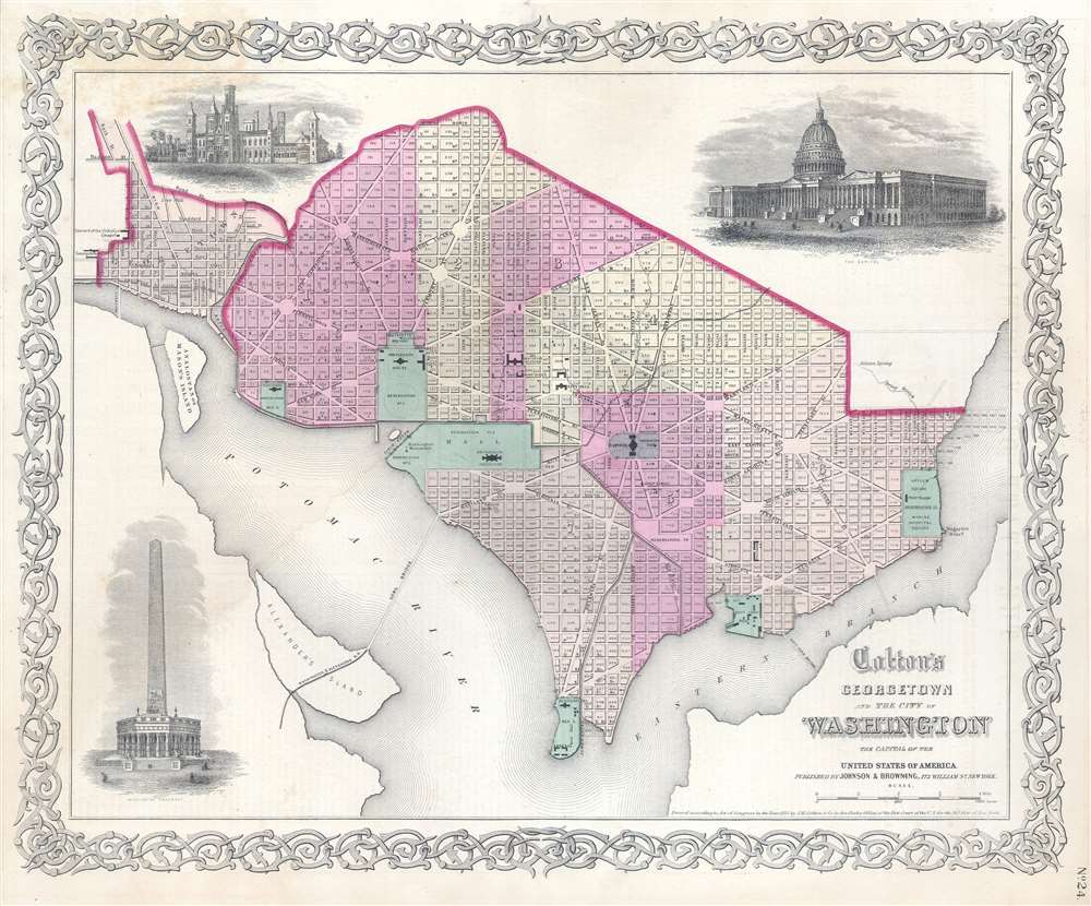 Colton's Georgetown and the City of Washington The Capital of the United States of America. - Main View