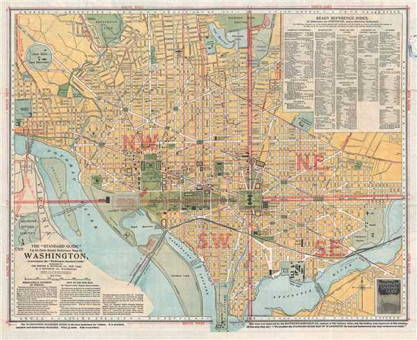 The 'Standard Guide' Ready Reference Map of Washington, to accompany the 'Washington Standard Guide'. - Main View