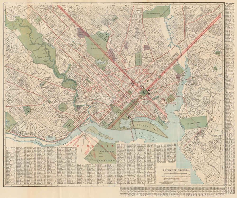 The 'Standard Guide' Ready Reference Map of Washington. - Alternate View 1