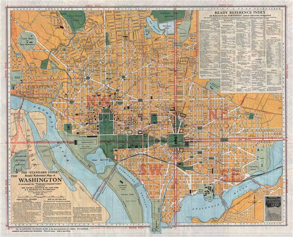 The 'Standard Guide' Ready Reference Map of Washington to accompany the 'Washington Standard Guide'. - Main View