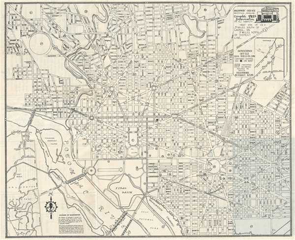 Map of Washington D. C. - Main View