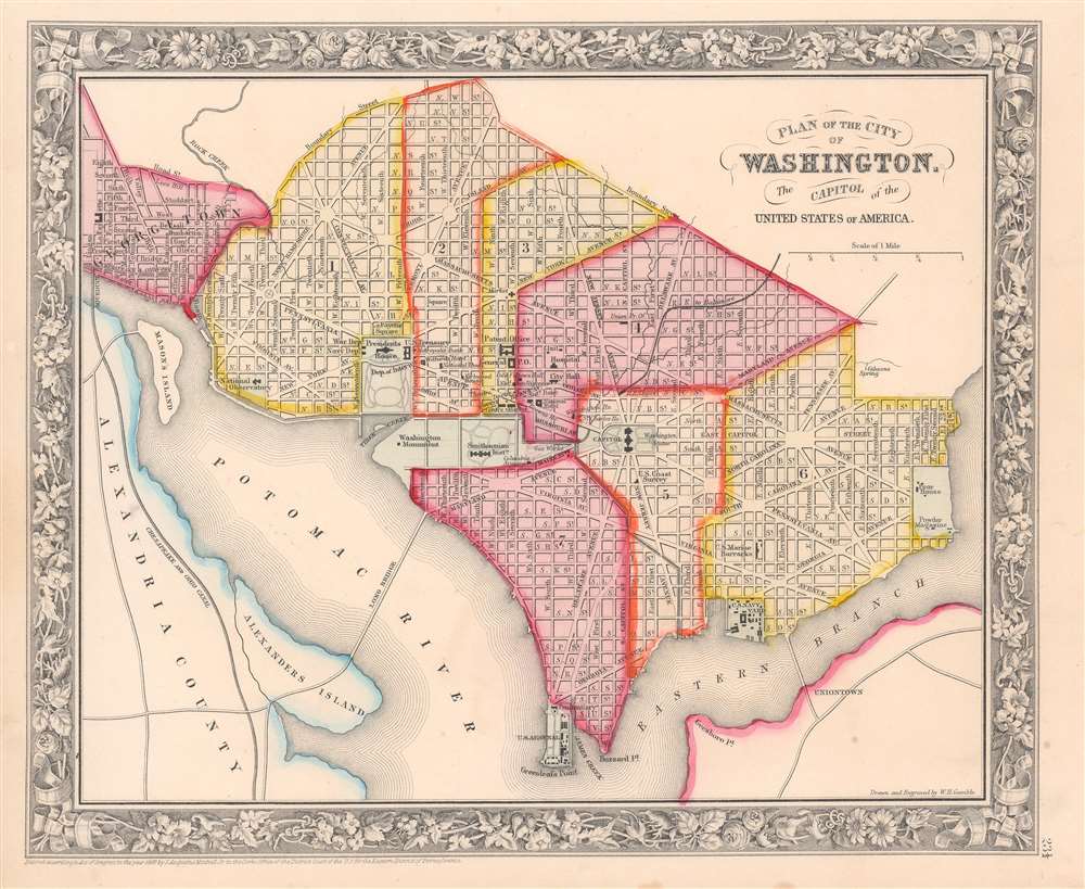 Plan of the City of Washington. The Capitol of the United States of America. - Main View