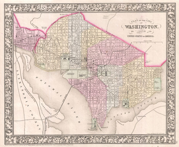 Plan of the City of Washington The Capitol of the United States of America. - Main View