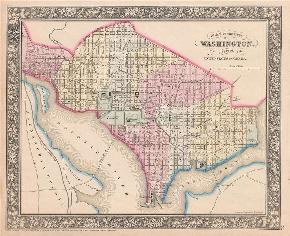 Plan of the City of Washington, The Capitol of the United States of America. - Main View