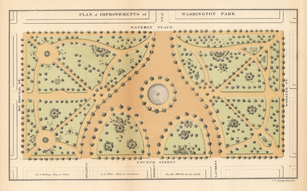 Plan of Improvements of Washington Park. - Main View