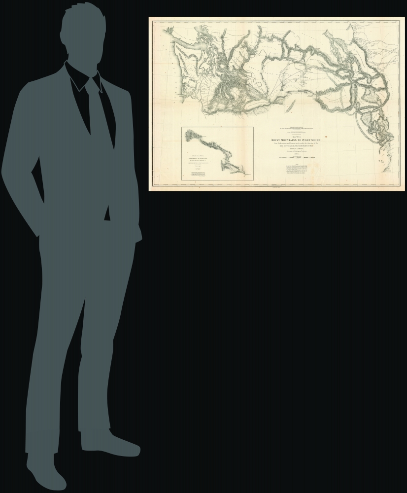 Map No. 3 Rocky Mountains to Puget Sound; from Explorations and Surveys Made Under the Direction of the Hon. Jefferson Davis Secretary of War. - Alternate View 1