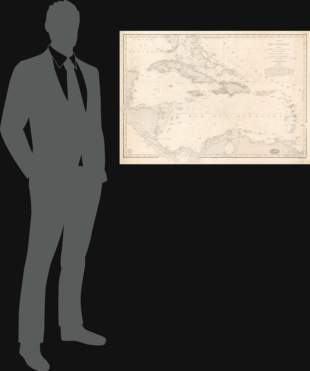 Carte des Antilles Dressée par M. Keller, Ingénieur Hydrographe de 2e Classe, d'après les travaus les plus récents. - Alternate View 1