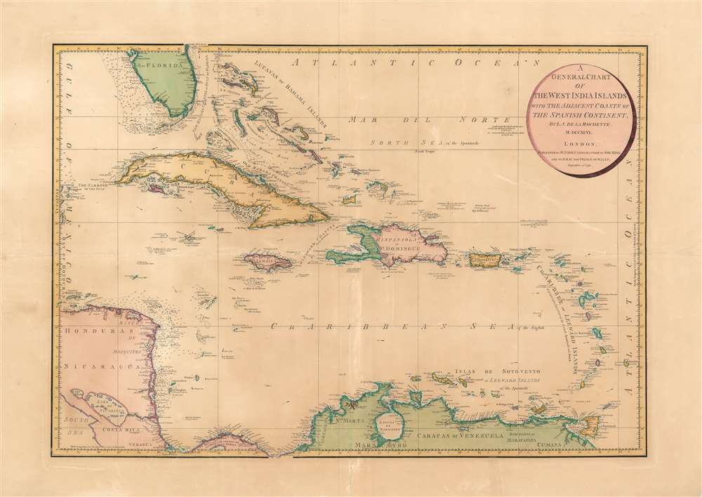 A General Chart of the West India Islands: With the Adjacent Coasts of the Spanish Continent. - Main View
