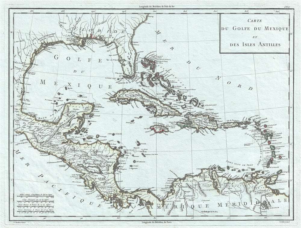 Carte du Golfe du Mexique et des Isles Antilles. - Main View