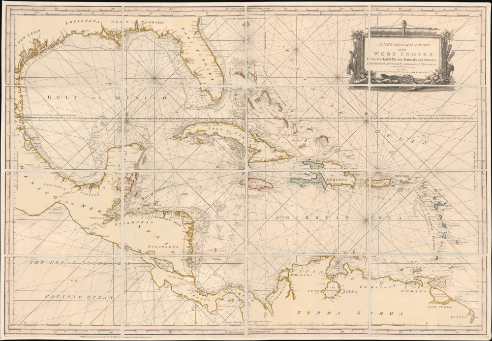 A New General Chart of the West Indies From the latest Marine Journals and Surveys, Regulated and Ascertained by Astronomical Observations. - Main View