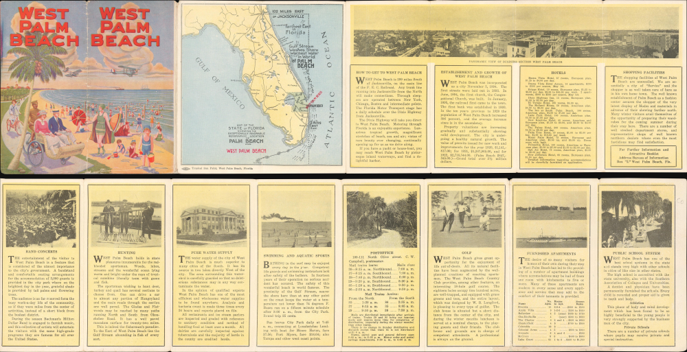 1923 Tropical Sun Print Promotional Brochure of West Palm Beach, Florida