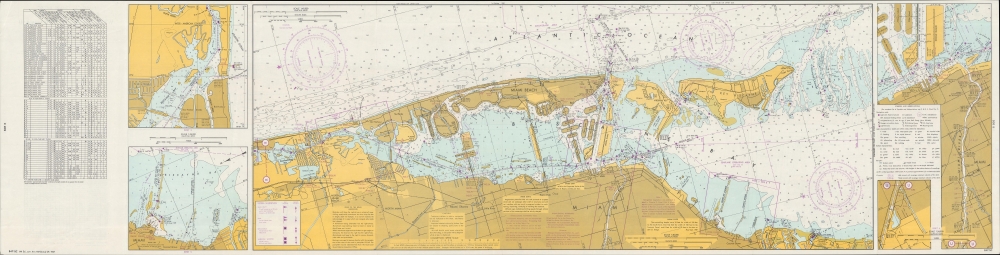 Nautical Chart 847-SC. Intracoastal Waterway. West Palm Beach to Miami Florida. - Alternate View 2
