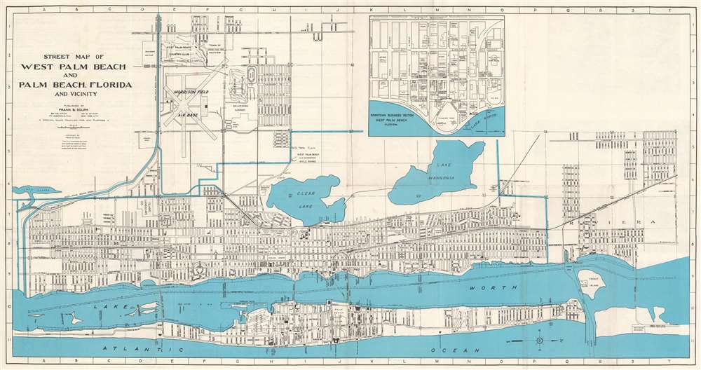Street Map of West Palm Beach and Palm Beach, Florida and Vicinity. - Main View