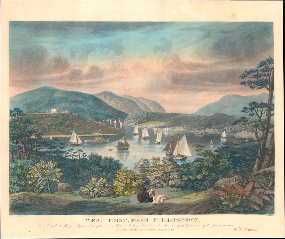 West Point, from Phillipstown. To Colonel S. Thayer Superintendant of the U.S. Military Academy, West Point... - Main View