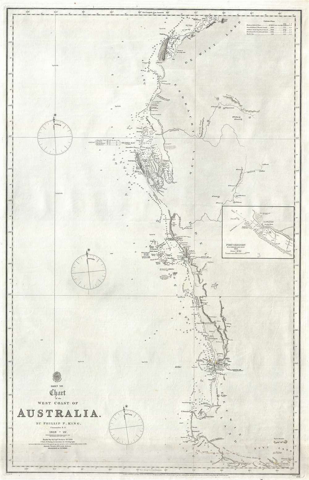 Sheet VIII Chart of the West Coast of Australia. - Main View