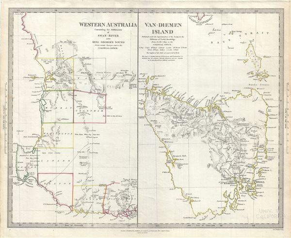 Western Australia Containing the Settlements of Swan-River and King George's Sound.  Van-Diemen Island. - Main View